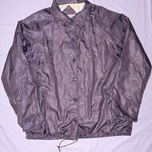 Vintage Changing Scene Purple Nylon Lined Coaches Jacket Size M